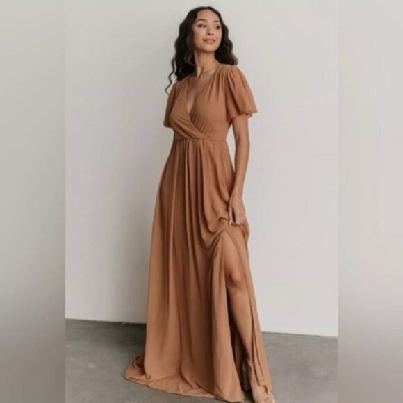 NEW Baltic Born Vaughnie Maxi Dress Formal Bridesmaid Light Copper 1X Plus NWT - Picture 1 of 5